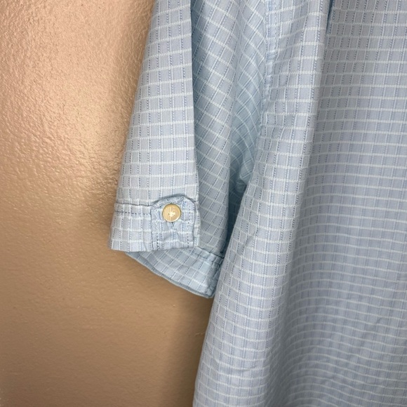 Tommy Bahama Men's Silk Blend Island modern Fit Blue Short Sleeve Shirt Large - Picture 6 of 7